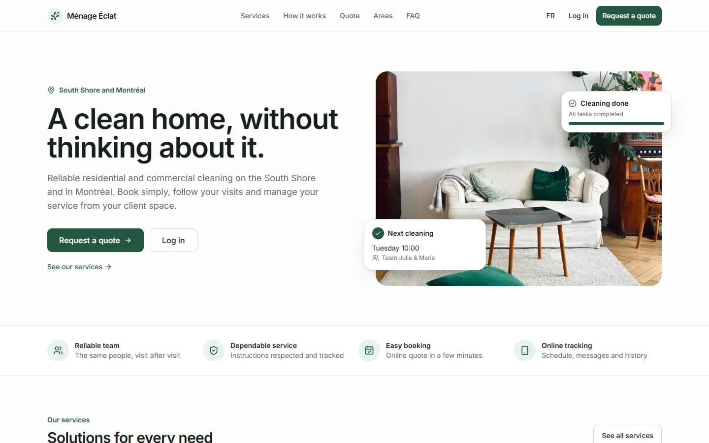 Ménage Éclat — Public website