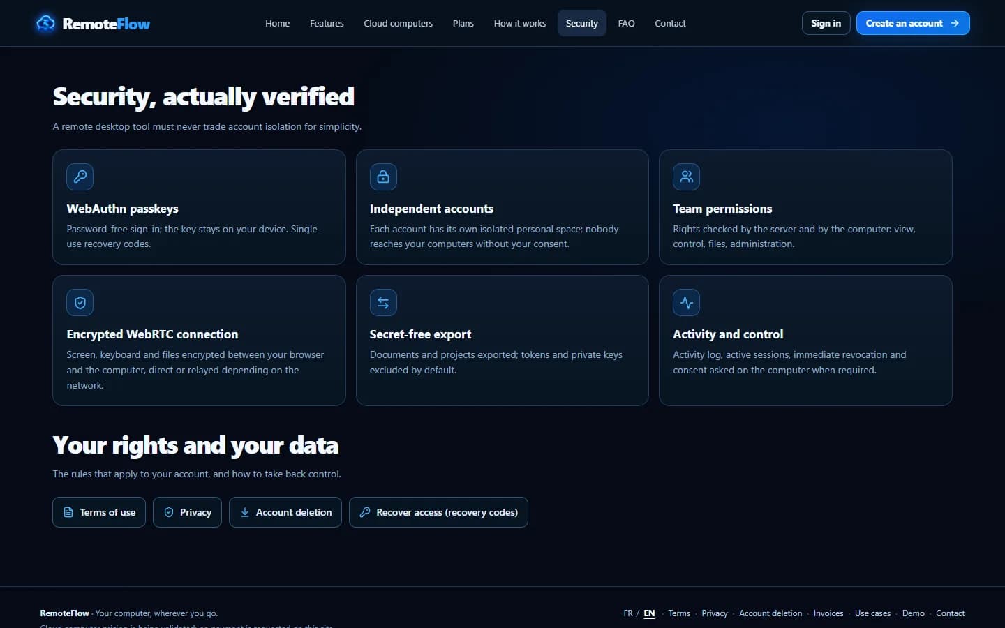 RemoteFlow — Security