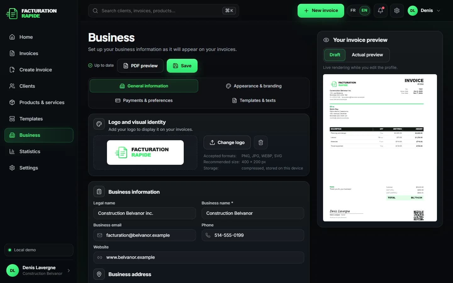 Facturation Rapide — Company profile