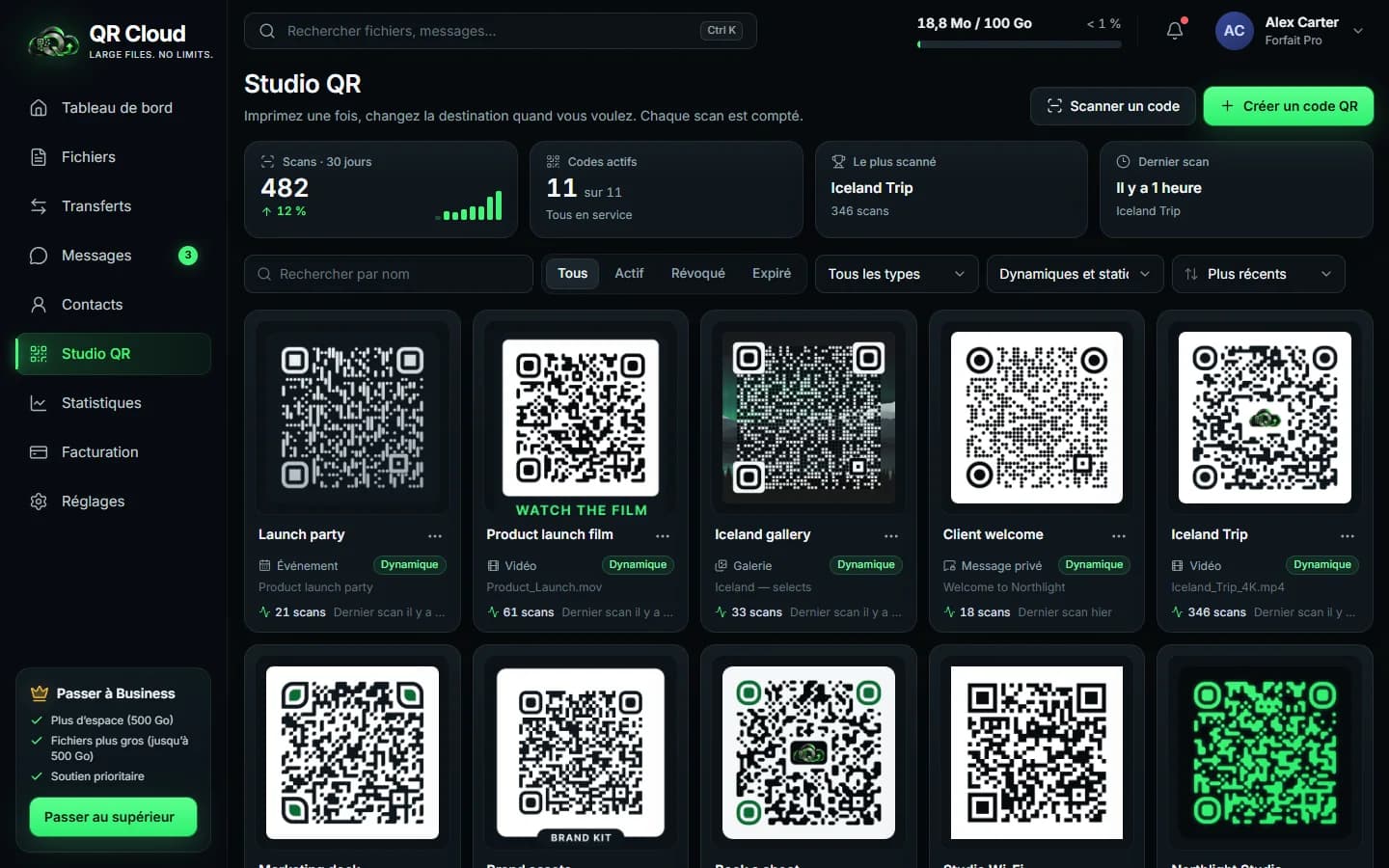 QR Cloud — Codes QR