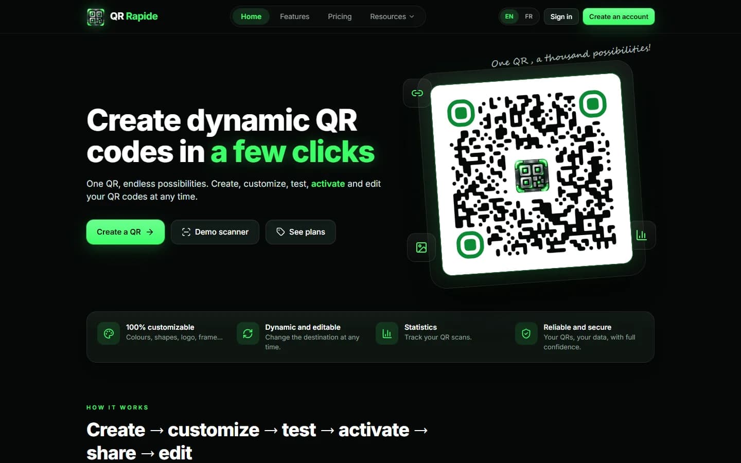 QR Rapide — Home page