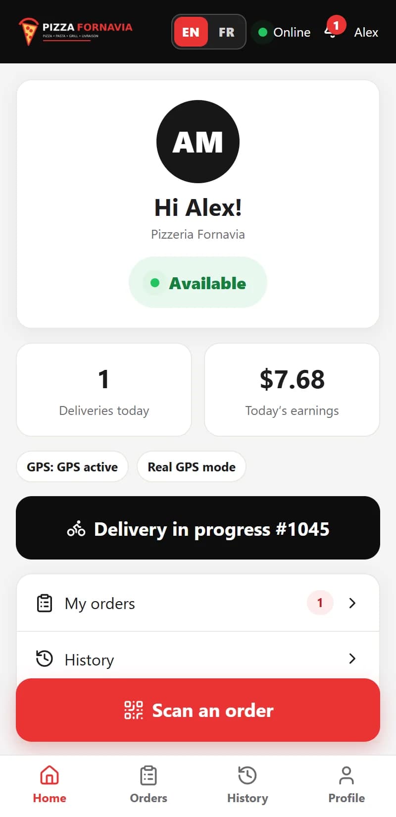 Delivery App — Driver app