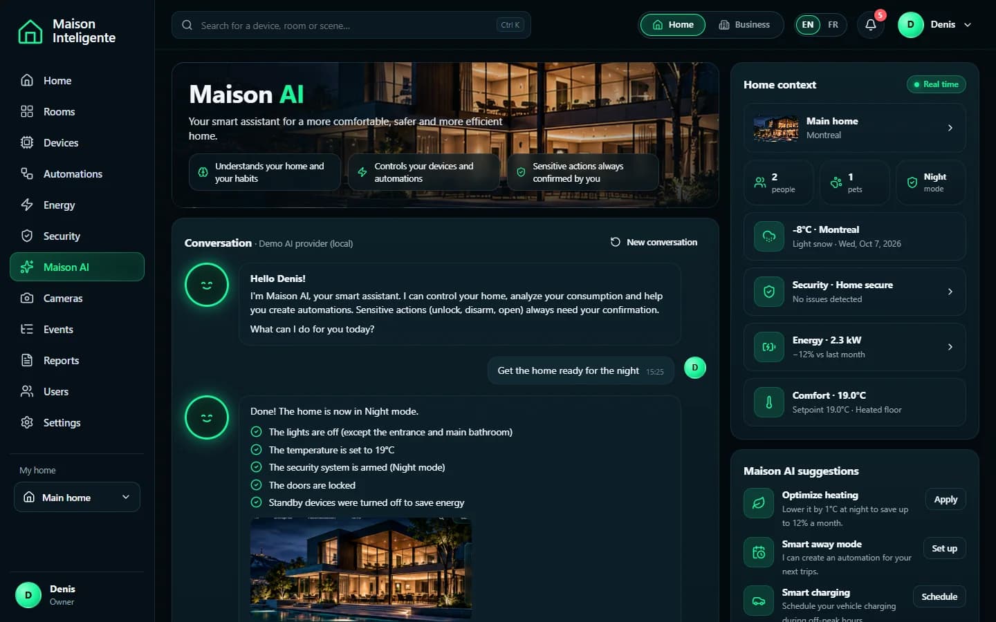 Maison Inteligente — Maison AI