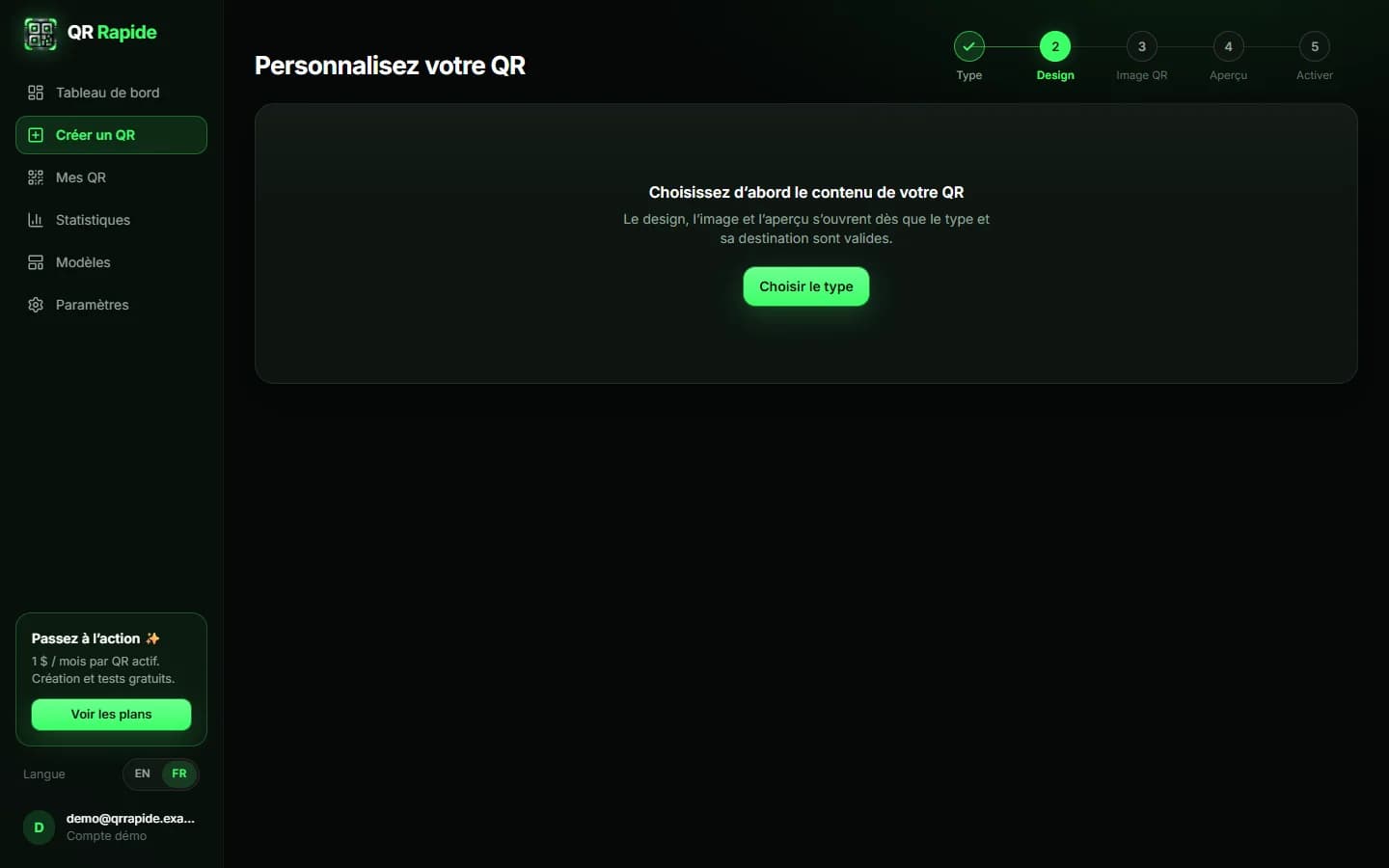 QR Rapide — Design du QR