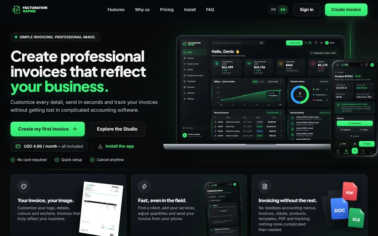 Facturation Rapide — Public website