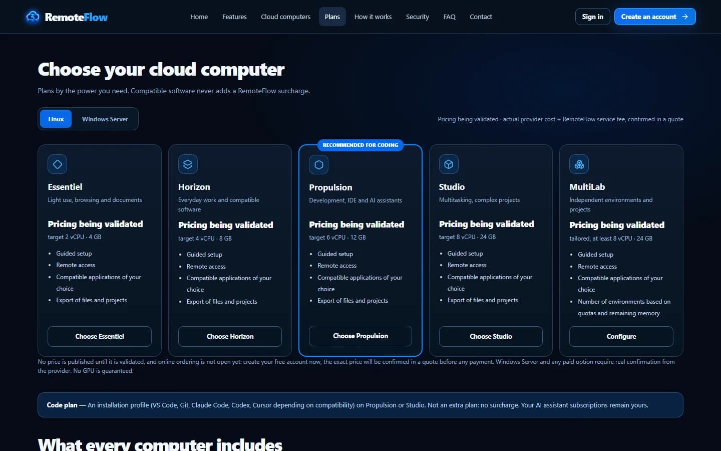 RemoteFlow — Plans